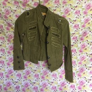 Super cute green bomber jacket brand tulle size m